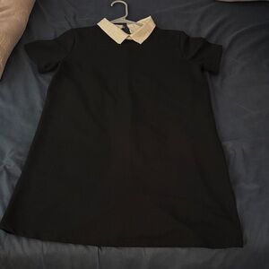 Zara Black Dress with White Collar